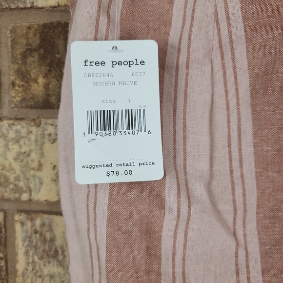 Free People Tuscan Sunrise Linen Wrap Skirt New - Picture 3 of 6